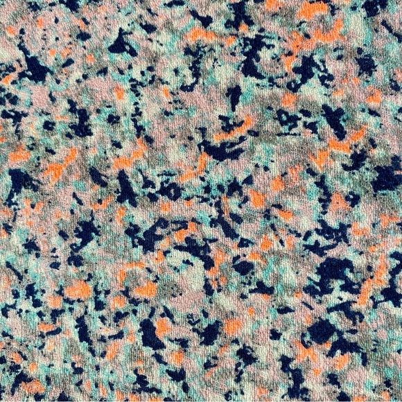 Textured fabric mini skater skirt in neon confetti print by Louche - Picture 3 of 7